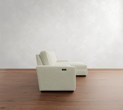 Big Sur Square Arm Power Reclining Chaise Sectional (114&quot;-126&quot;)