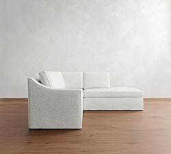 Cameron Slope Arm Slipcovered 3-Piece Bumper Sectional (97&quot;)