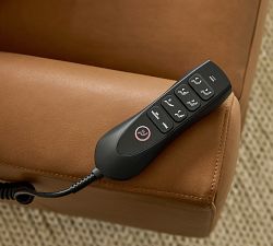 Parker Leather Power Swivel Glider Recliner with Massage &amp; Heat