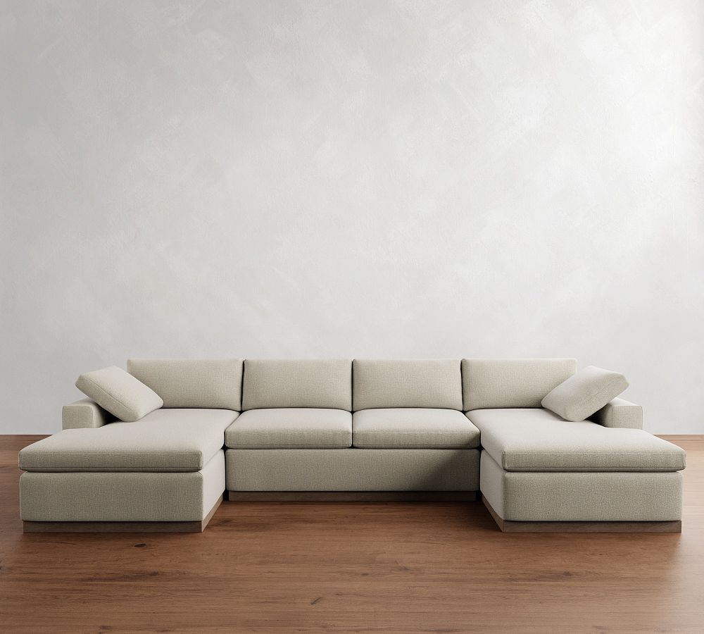 Dream Wood Base Double Chaise Sectional (154&quot;&ndash;174&quot;)
