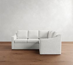 Cameron Slope Arm Slipcovered 3-Piece Sectional (98&quot;)