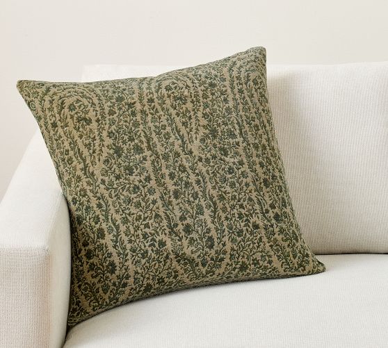 Azure Velvet Printed Pillow