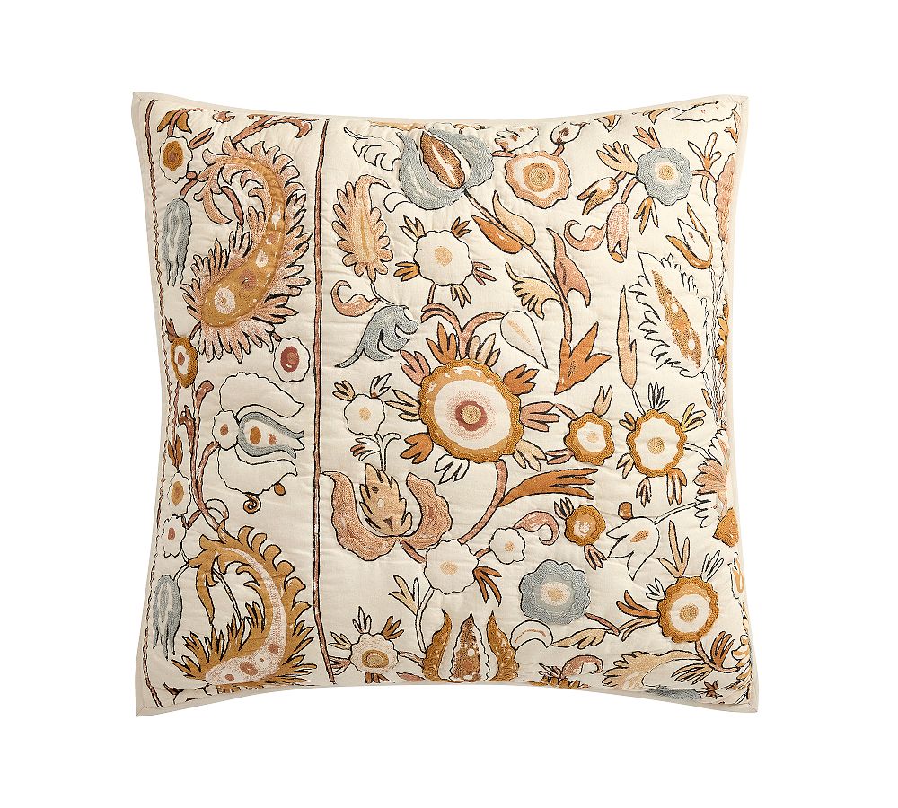 Calista Embroidery Quilted Sham - Euro Size