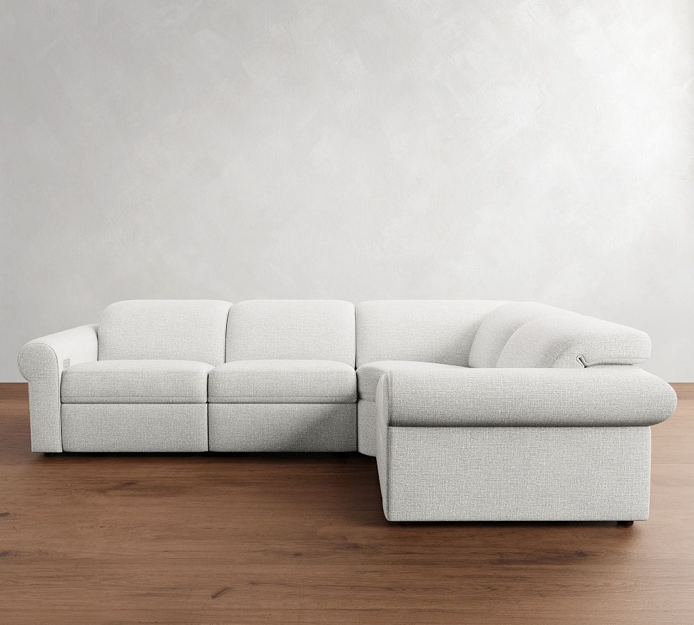 Ultra Lounge Roll Arm Reclining 4-Piece Sectional (116&quot;)