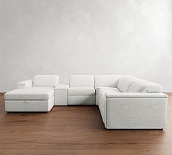 Ultra Lounge Square Arm Reclining 7-Piece Wedge Sectional (130&quot;)
