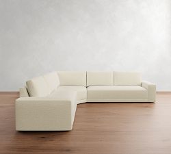 Rutherford Square Arm 3-Piece L-Shaped Wedge Sectional (137&quot;)