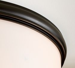 Everett Milk Glass Flush Mount (17&quot;)