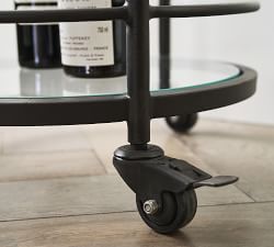 Hugo Round Metal Bar Cart