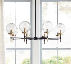 Camryn Glass Globe Round Chandelier (36&quot;)