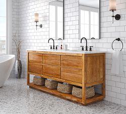 Joanne 72&quot; Marble Top Double Sink Vanity