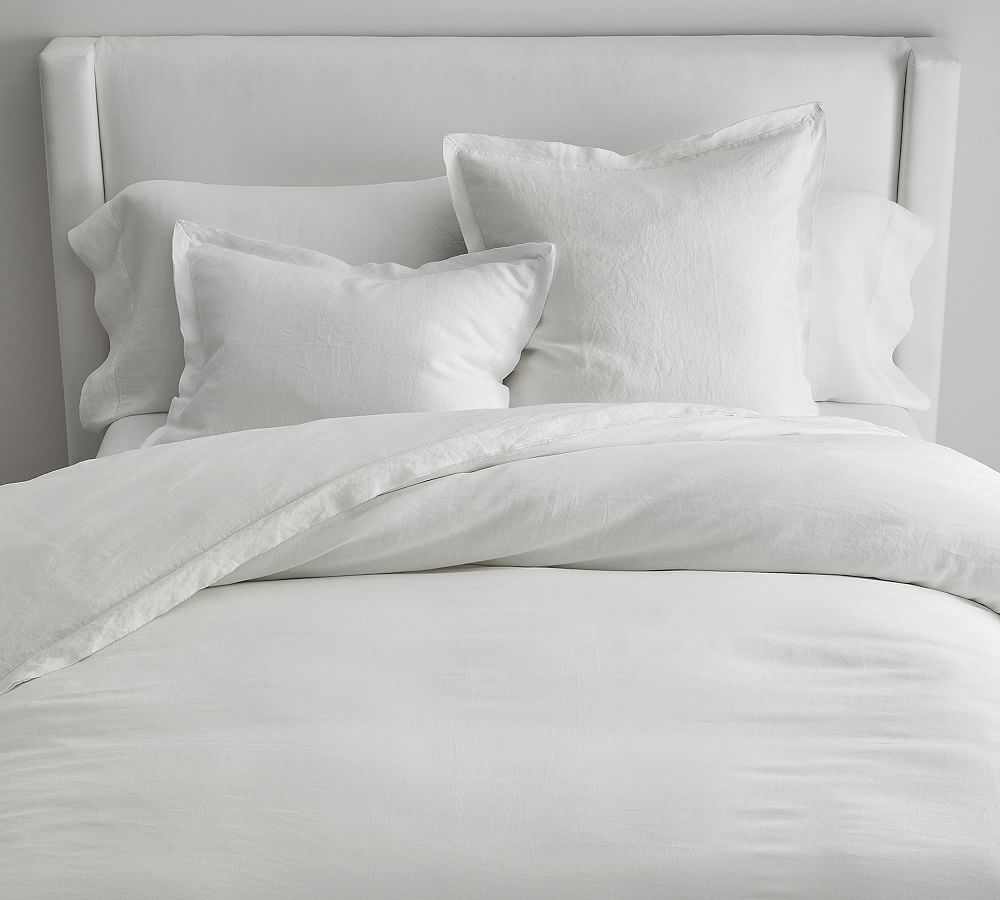 Open Box: Belgian Flax Linen Double Flange Duvet Cover