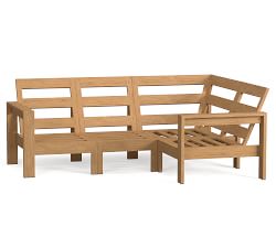 Malibu Teak 4-Piece Outdoor Sectional (85&quot;)