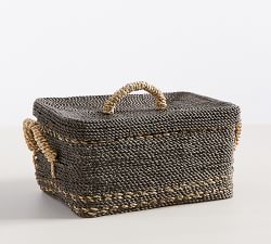 Asher Handwoven Seagrass Lidded Basket