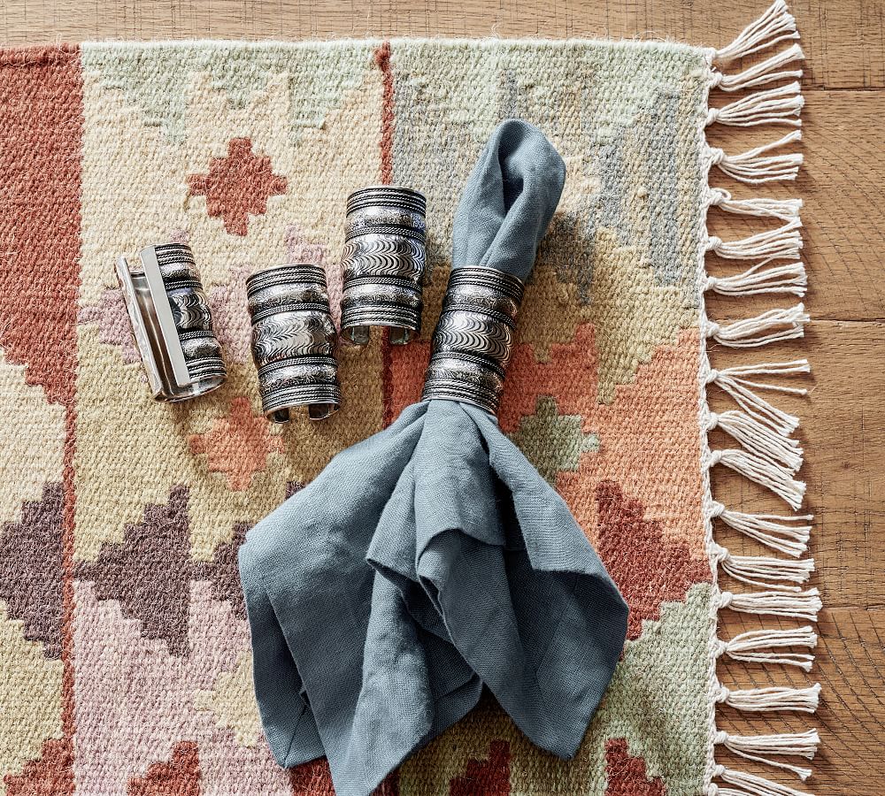 Etched Bangle Napkin Rings - Set of 4