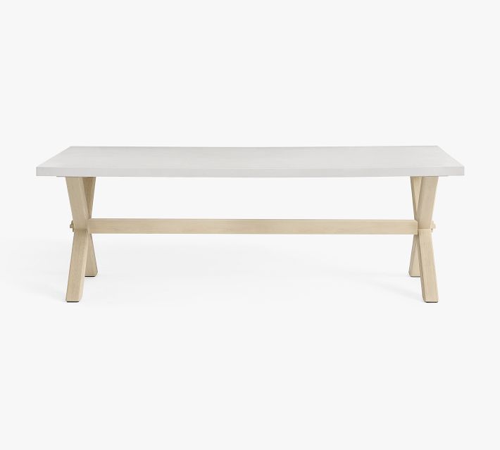 Abbott Concrete Acacia Outdoor Dining Table (84