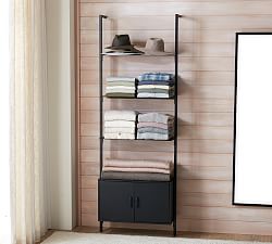 Temple Street Three Tier Shelf With Cabinet (30&quot;)