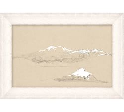 Snowcapped Sketch Framed Print