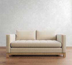 Jake Tufted Seadrift Wood Base Sofa (63&quot;&ndash;96&quot;)