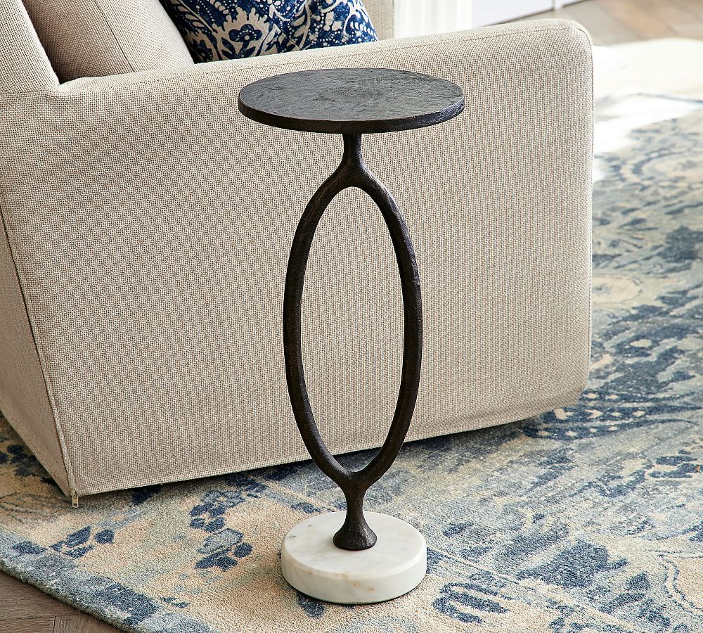 Open Box: Bodhi 10&quot; Round Metal Accent Table