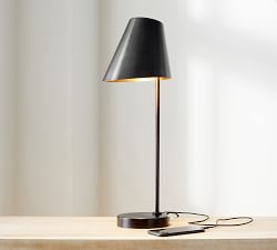 Bauer Metal USB Task Table Lamp (24&quot;)