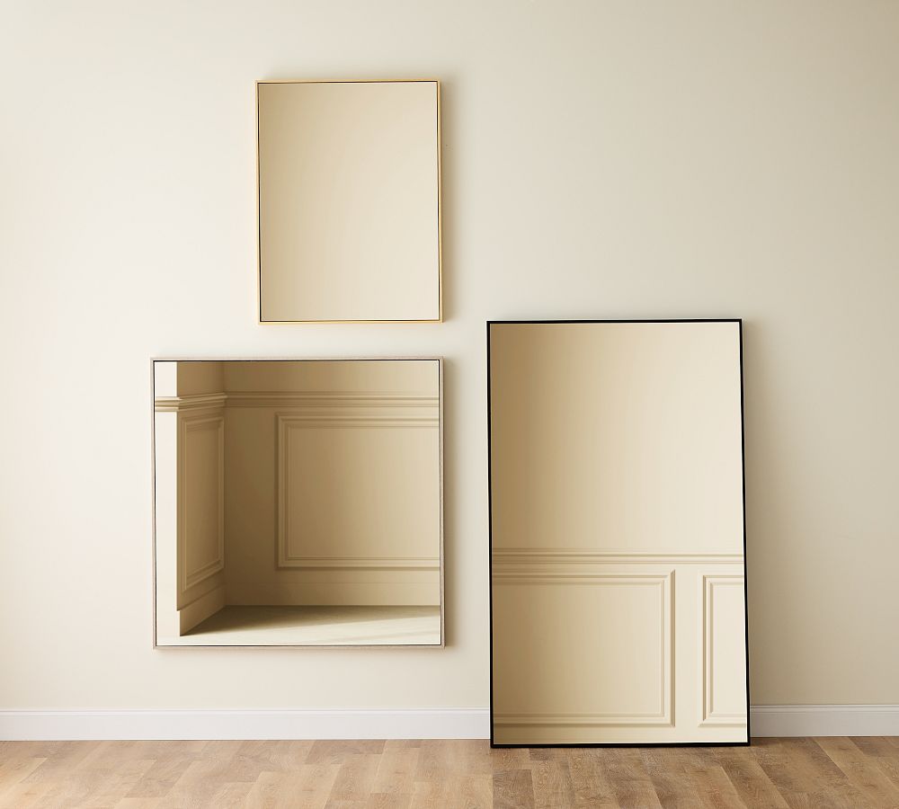 Custom Wood Framed Wall Mirror, Floated Profile