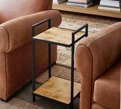 Burl Square Side Table (13.5&quot;)