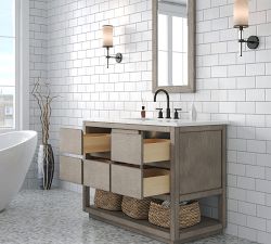 Joanne 48&quot; Marble Top Single Sink Vanity