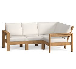 Malibu Teak 4-Piece Outdoor Sectional (85&quot;)