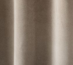 Custom Velvet Twill Blackout Curtain - Mochaccino