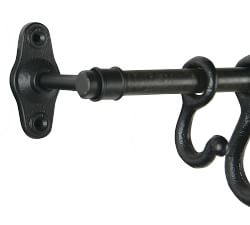 Wall Mounted Metal Bar with Hooks, 48&quot;