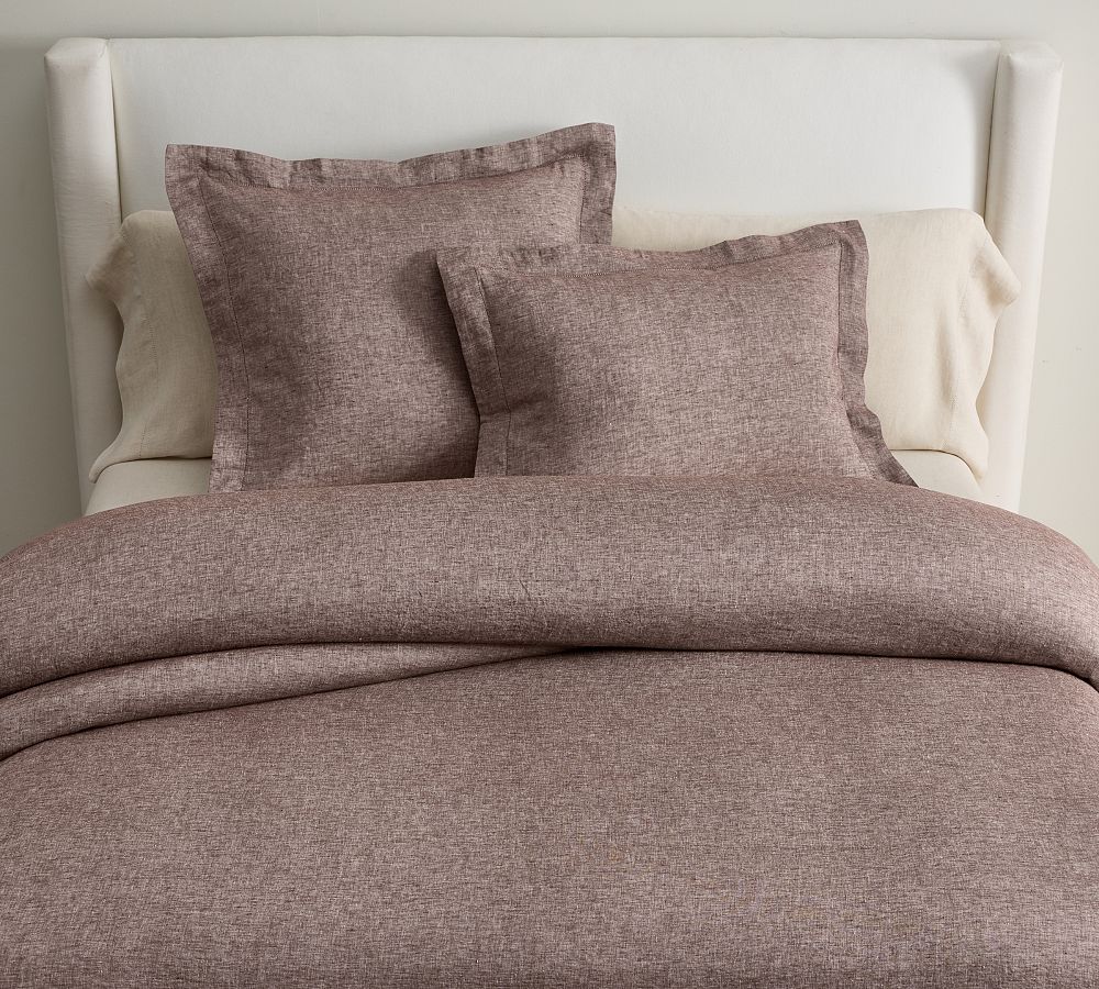 Open Box: Belgian Flax Linen Duvet, Full/Queen - Coffee
