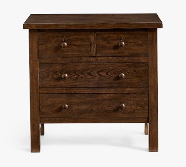 Farmhouse 28.5&quot; 4-Drawer Nightstand, Sienna Brown