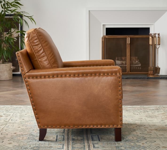 Tyler Square Arm Leather Chair Pottery Barn