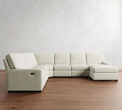 Turner Square Arm Power Reclining L-Shaped Chaise Sectional - Storage Available (146&quot;&ndash;158&quot;)