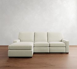 Turner Square Arm Power Reclining Chaise Sectional (105&quot;&ndash;117&quot;)