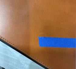 Open Box: Hardy Leather Stool, Bar Stool 30&quot;H - Individual - Bronze/Saddle Tan Leather