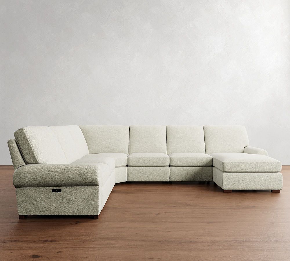 Turner Roll Arm Power Reclining L-Shaped Chaise Sectional (146&quot;&ndash;158&quot;)