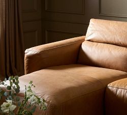 Lennox 3-Piece Leather Power Reclining Chaise Sectional (121&quot;)