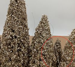 Open Box: Lit Bottlebrush Tree Centerpiece (24&quot;L) - Gold