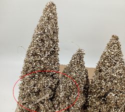 Open Box: Lit Bottlebrush Tree Centerpiece (24&quot;L) - Gold