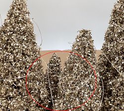 Open Box: Lit Bottlebrush Tree Centerpiece (24&quot;L) - Gold