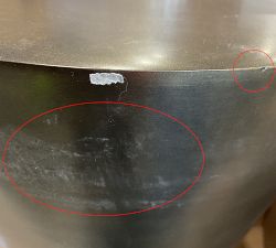 Open Box: Shae Round Metal Accent Table (13.5&quot;)