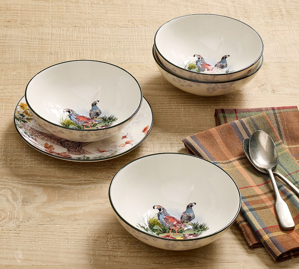 Fantastical Forest Stoneware Cereal Bowls - Set of 4