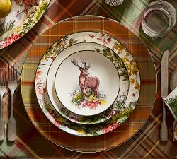 Woodrow Plaid Stoneware Chargers - Set of 4