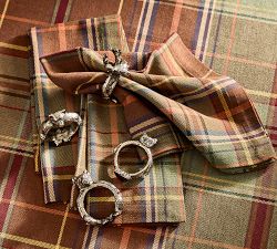 Woodrow Plaid Cotton Napkins - Set of 4