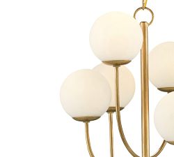 Deanne Glass Round 21&quot; Chandelier