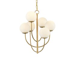 Deanne Glass Round 21&quot; Chandelier