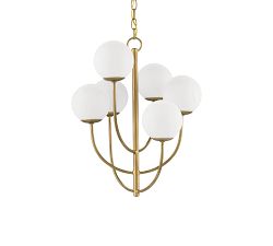Deanne Glass Round 21&quot; Chandelier