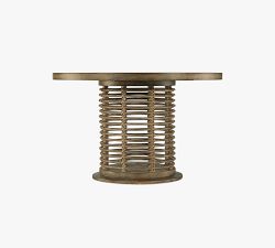 Anders Round Reclaimed Wood Pedestal Dining Table (48&quot;- 60&quot;)