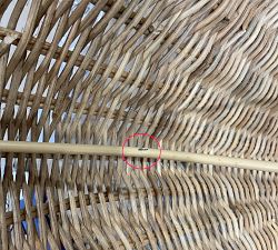 Open Box: Marion Woven Scalloped 34&quot; Pendant, Natural